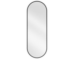 Mexen Loft ovale badkamer spiegel 100 x 35 , zwart frame - 9851-100-035-000-70