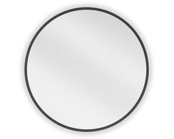 Mexen Loft ronde badkamer spiegel 55 , zwarte lijst - 9850-055-055-000-70