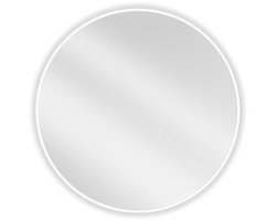 Mexen Loft ronde badkamer spiegel 80 , witte lijst - 9850-080-080-000-20