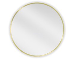 Mexen Loft ronde badkamerspiegel 60 , gouden frame - 9850-060-060-000-50
