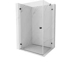 Mexen Lunar-B douchecabine scharnierend links 100 x 90 , transparant, zwart - 832-100-090-70-00-L