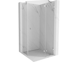 Mexen Lunar vijfhoekige douchecabine scharnierend rechts 90 x 90 cm, transparant, chroom - 831-090P-090L-01-00-P