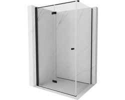 Mexen Mist-F opvouwbare douchecabine links 85 x 70 , transparant, zwart - 8A6T-085-070-70-00-L