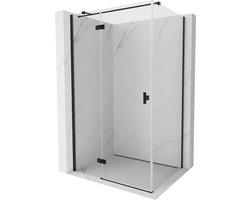 Mexen Mist-H T douchecabine draaiend links 100 x 120 , transparant, zwart - 8A5T-100-120-70-00-L