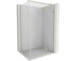 Mexen Mist-H T draaideur douchecabine rechts 100 x 95 , transparant, geborsteld goud - 8A5T-100-095-55-00-P