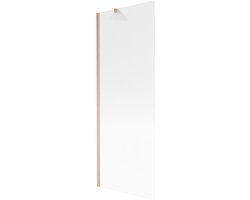 Mexen Next badwand met één deur 70 x 150 , strepen, geborsteld koper - 895-070-000-00-09-65