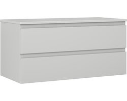 Mexen Orio badkamerkast onder wastafel 100 cm met blad, 2 laden, grijs mat - 91A10-10047-2-BFFC62