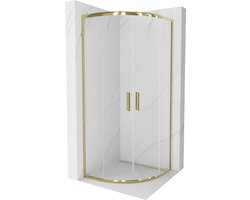 Mexen Rio halfronde douchecabine 90 x 90 , transparant, goud - 863-090-090-50-00