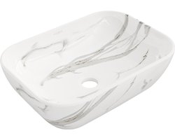 Mexen Rita opbouw waskom 45 x 32 cm, witte steen - 21084584