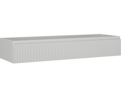 Mexen Rivel badkamerkastje onder de wastafel 140 cm, 1 lade, gegroefd, grijze mat - 91A20-14023-1-BF62