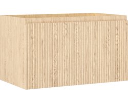 Mexen Rivel badkamermeubel onder wastafel 80 cm, 1 lade, geribbeld, eiken - 91A20-08047-1-BF81