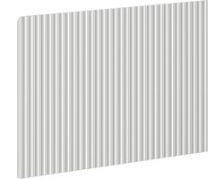 Mexen Rivel geribbelde voorkant voor badkamerkastlichaam 40 x 43,5 cm, grijze mat - 91A20-0400-470-1-62