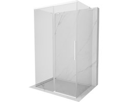 Mexen Rox-3S L 3-zijdige schuifdouchecabine 105 x 120 cm, transparant, wit - 8C2L-105-120-20-00-3S