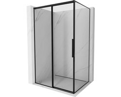 Mexen Rox zwarte douchecabine links 95 x 100 , zwart frame, zwart - 8C2-095-100-70-70-L