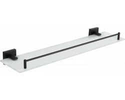 Mexen Rufo hangende glazen plank, zwart - 7050937-70