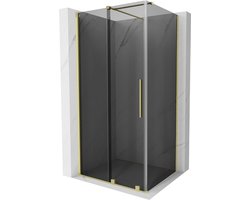 Mexen Velar schuifdouchecabine 120 x 90 , grafiet, geborsteld goud - 871-120-090-41-55