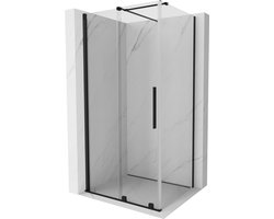 Mexen Velar schuifdouchecabine 120 x 90 , transparant, zwart - 871-120-090-01-70