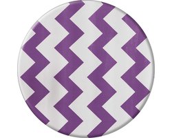Mexicaans Rond Tafelzeil - Ø 120 cm - Zigzag - Paars