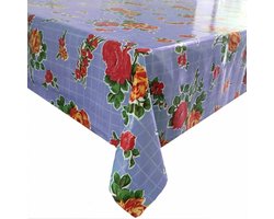 Mexicaans tafelkleed met wit kanten randje 1.80 m x 1.20 m rosedal lila
