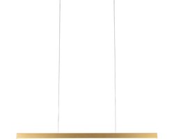 Mexlite - hanglamp - BrightLine - goud - kunststof metaal - grote eettafellamp - LED - 4202GO