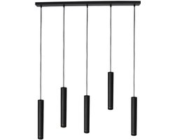 Mexlite - hanglamp - DownLume - zwart - metaal - grote eettafellamp - GU10 - 4216ZW