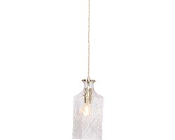 Mexlite - hanglamp - Grazio Glass - messing - glas metaal - Ø 10cm - E14 - 3495ME