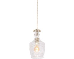 Mexlite - hanglamp - Grazio Glass - messing - glas metaal - Ø 18cm - E14 - 3494ME