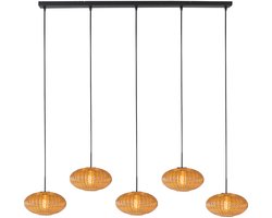 Mexlite - hanglamp - HaloSwap - amberkleurig - glas - grote eettafellamp - E27 - 4286ZW