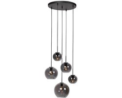 Mexlite - hanglamp - HaloSwap - zwart - glas - Ø 40cm - E27 - 4281ZW