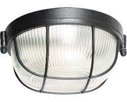 Mexlite plafonniere Lisanne - zwart - metaal - 17 cm - E27 fitting - 1342ZW