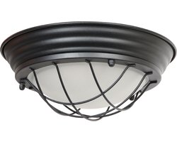 Mexlite plafonniere Lisanne - zwart - metaal - 29 cm - E27 fitting - 1357ZW