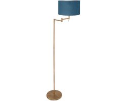 Mexlite - vloerlamp - Bella - brons - metaal velours stof - Ø 45cm - E27 - 3873BR