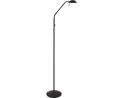 Mexlite Vloerlamp Biron 1-Lichts Zwart