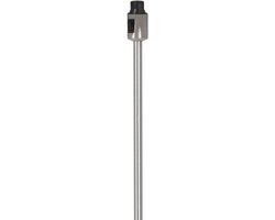 Mexlite - vloerlamp - Noor - grijs staal - metaal textiel - schemerlamp - E27 - 4433ST