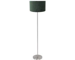 Mexlite - vloerlamp - Noor - groen staal - metaal textiel - schemerlamp - E27 - 4434ST