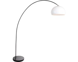 Mexlite - vloerlamp - Solva - zwart - kunststof metaal - booglamp - E27 - 3906ZW