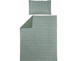 Meyco Baby Cheetah/Uni dekbedovertrek ledikant - forest green - 100x135cm