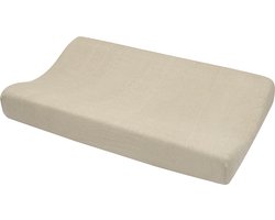 Meyco Baby Uni aankleedkussenhoes - badstof - sand - 50x70cm
