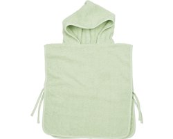 Meyco Baby Uni badponcho - badstof - soft green - 1-3 jaar