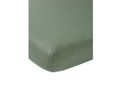 Meyco Baby Uni hoeslaken ledikant - forest green - 60x120cm