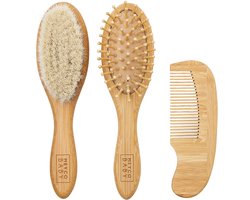 Meyco Baby Uni Kapset - Bamboe - Natural - 3-delig