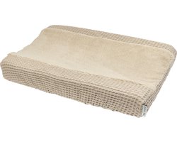 Meyco Baby Wafel Teddy aankleedkussenhoes - sand - 50x70cm