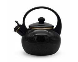 Meyerhoff Black Sky fluitketel 2,2L – Emaille inductie fluitketel – Klassiek design – Zwart
