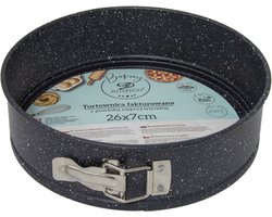 Meyerhoff Ronde Springvorm 26 cm – Taartvorm met Uitneembare Bodem – Antraciet Marmer – Non-Stick Bakvorm – Voor Taart, Quiche & Ovenschotel – Ovenbestendig