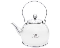 Meyerhoff RVS theeketel 1 liter MH-4327B – Inductie waterketel – Met theezeef – Zilver – Opklapbaar handvat