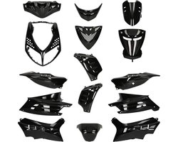 Mezoly Kappenset Peugeot Speedfight 2 - metallic zwart - 15 kappen