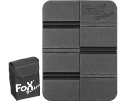MFH Fox Outdoor - Thermisch zitkussen - Opvouwbaar - met Molle etui - zwart