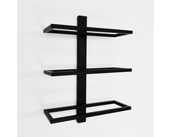 MG PRO - Wijnrek muur - Wijnrek - 3 flessen - drie wijnflessen - Mat zwart - Metaal - Wandwijnrek - Wijnrekken - Modern - Hangend wijnrek - Muur monteren - Industrieel - Wijnliefhebber - Wijnrek hangend - Wand - Vino - Wijnaccessoires - Aan de muur