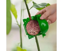 MGM Trading - 10 stuks, 5 cm/1.97 inch diameter plastic plant wortelbal enten gereedschap, groen hoge druk voortplantingsapparaat voor luchtafleggen en zaailingenstekken, tuinbenodigdheden