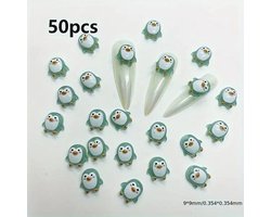 MGM trading - 50 stuks Mini Pinguïn Beeldjes, Hars Hars Zelfklevende Platte Rug Decor, Kristal Versierd, Herbruikbare Fantasy Dierenprint voor Bruiloft, Scrapbook, Manicure, Huis & Kantoor Decoratie, Pasen & Festivals Scène Decoratie